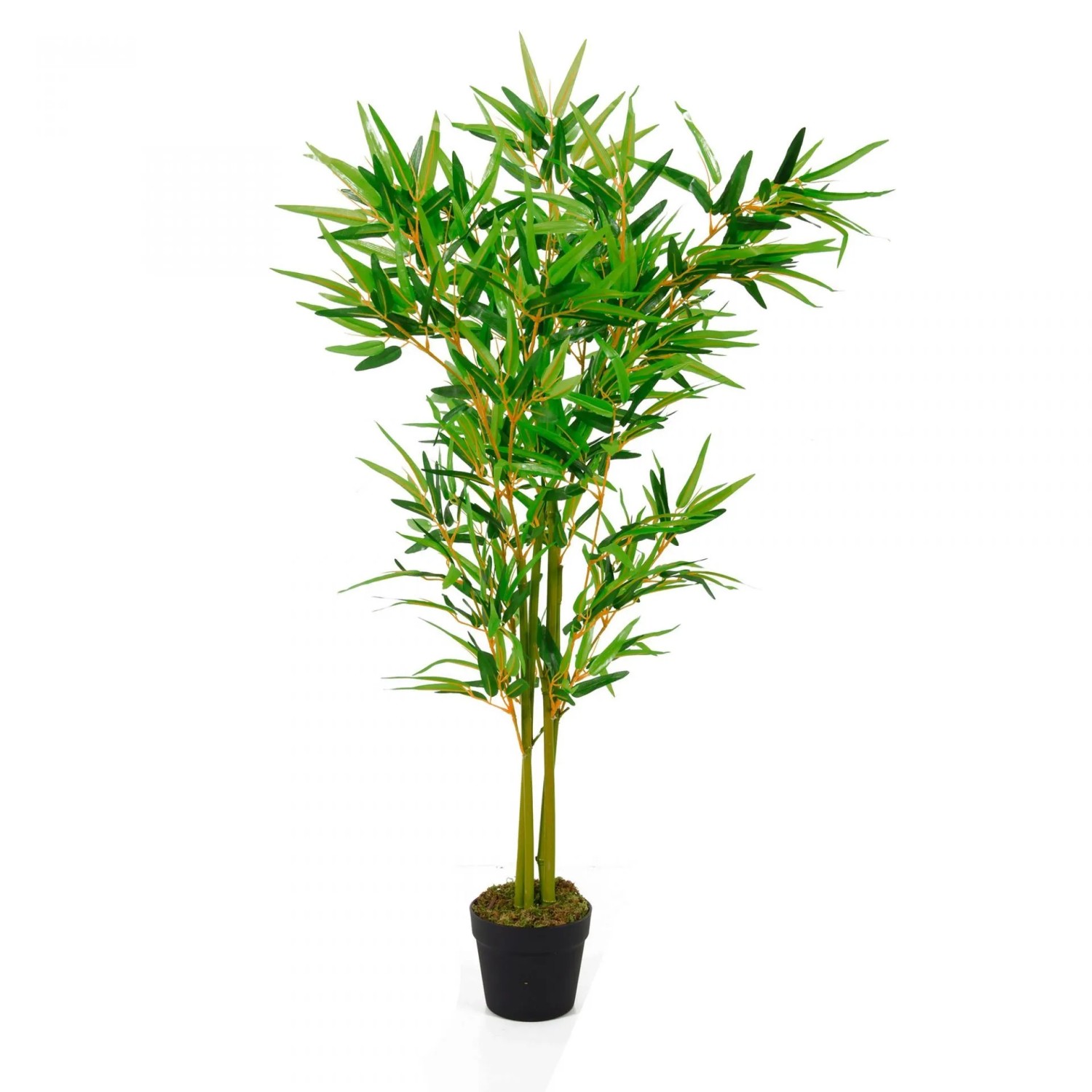 Lex Kunstpflanze Bambus Dekobaum Holzstamm Zimmerpflanze Kunstbaum 552 Blätter 115cm