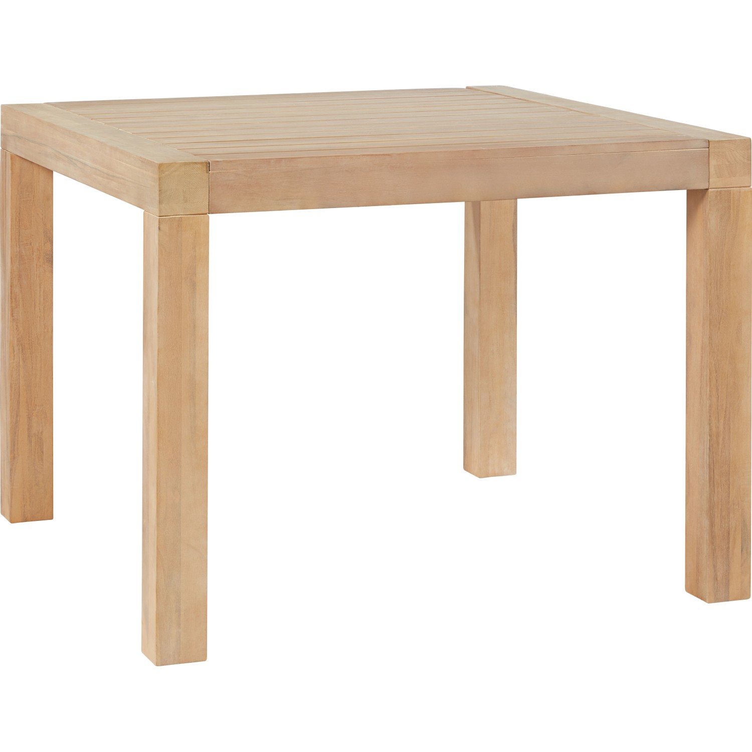 Quadratischer Esstisch aus Akazienholz, Teil des 4-teiligen Lounge-Sets Morenci.