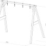 Axi 4-in-1 SportsFun Schaukelgestell aus Holz, 160x254x207cm, für Schaukeln, Fußball, Tennis, Volleyball und Badminton.
