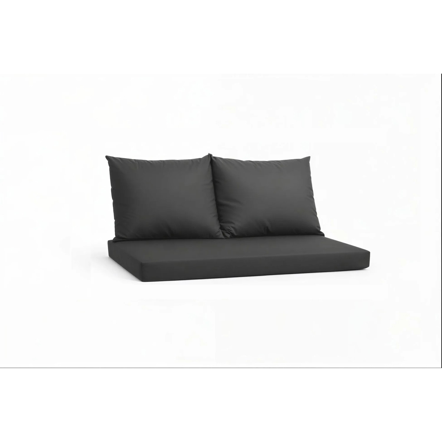 Setgarden Triple Outdoor Palettenkissen Set 120x40x10cm Sitzkissen + Rückenkissen 2x60x50cm 1tlg Anthrazit