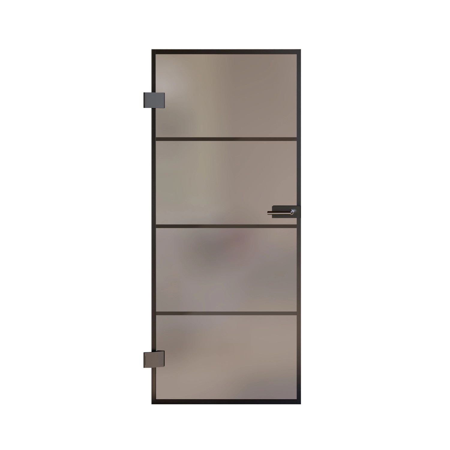 Skyscope Portal Drehtür-Set Slimwork Typ 9 Glas Satiniert 834 x 1.972 mm DIN L