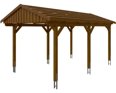 Skan Holz Carport Fichtelberg 317 cm x 566 cm Dachlattung Nussbaum kaufen  bei OBI
