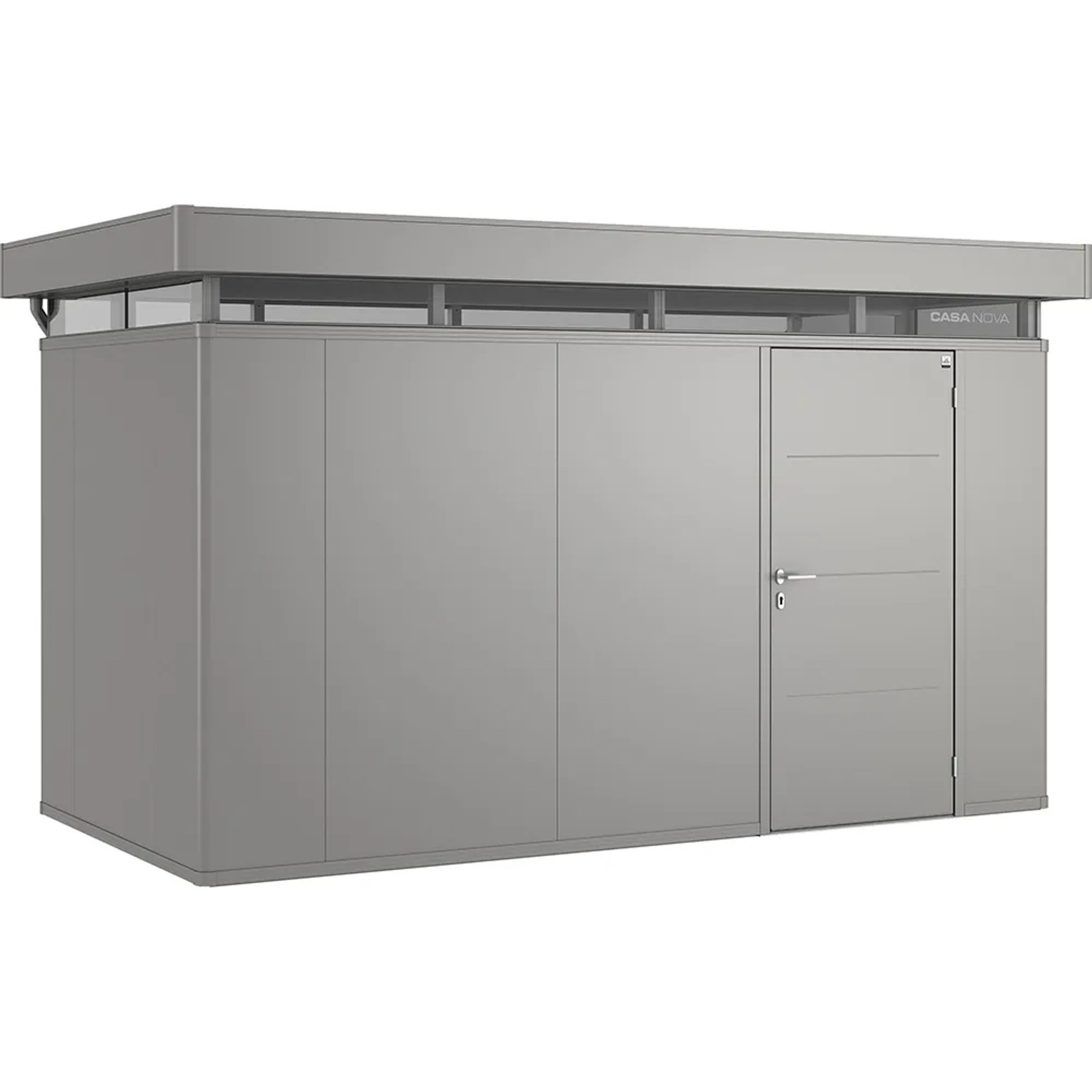 Biohort Metallgerätehaus CasaNova 4 x 2 m Quarzgrau-Metallic Türanschlag rechts
