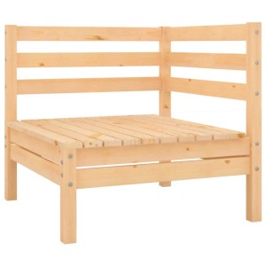 vidaXL Gartenlounge-Set, 4-teilig, Kiefer Massivholz, Ecksofa und Hocker