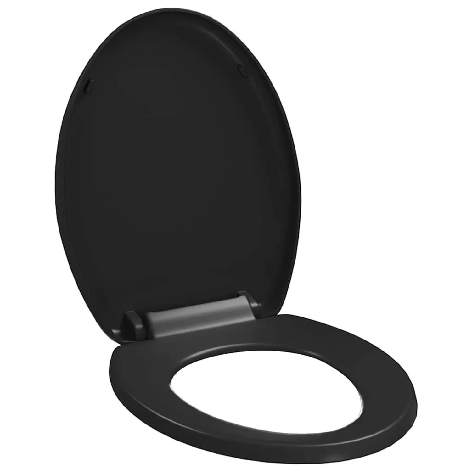 vidaXL Toilettensitz mit Absenkautomatik und Quick-Release Schwarz 145016