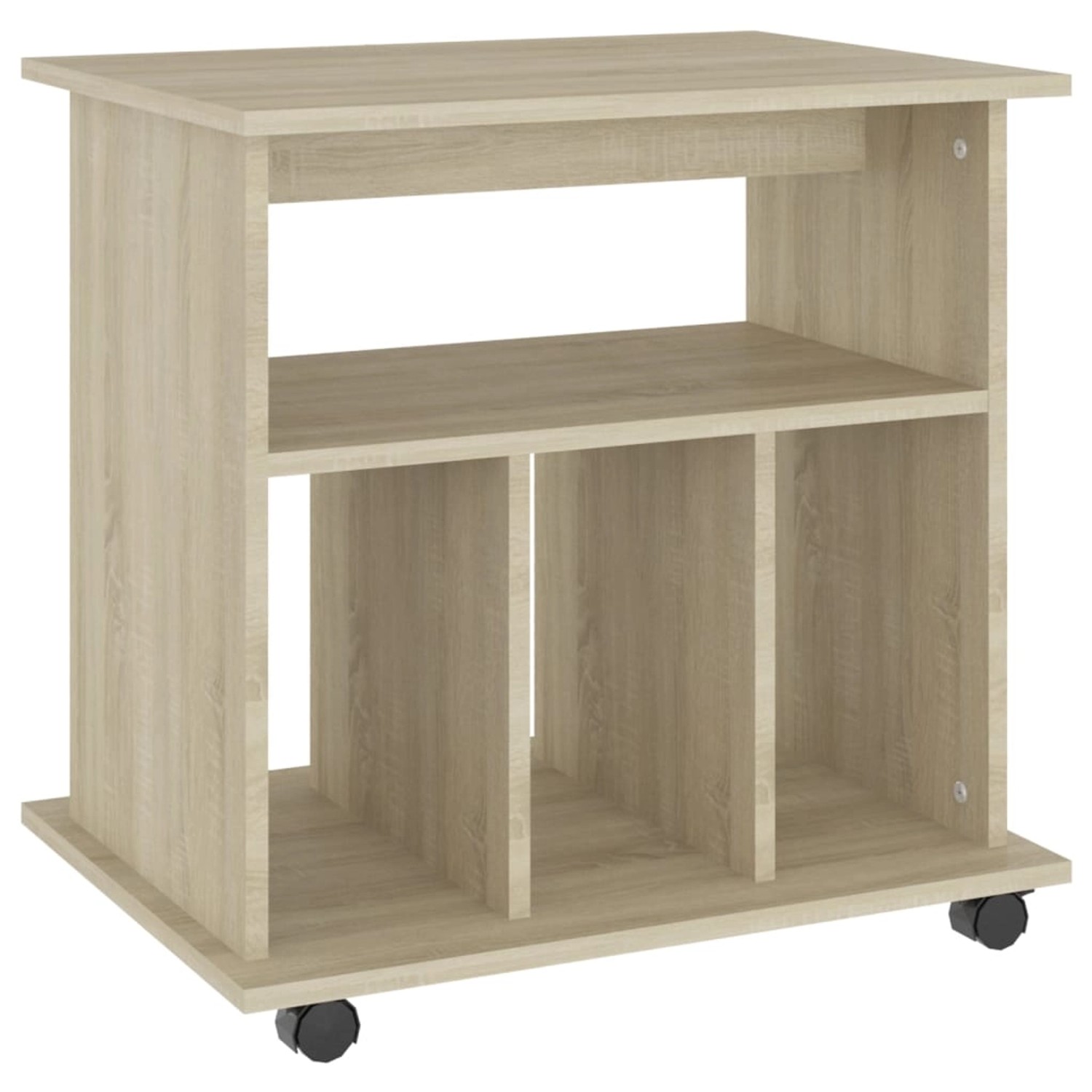 Thumbnail - vidaXL Rollschrank Sonoma-Eiche 60x45x60 cm Holzwerkstoff