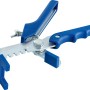 LUX Nivelliersystemzange Classic 320 mm zum Fliesen verlegen, aus Carbonstahl mit blauem Kunststoffgriff.