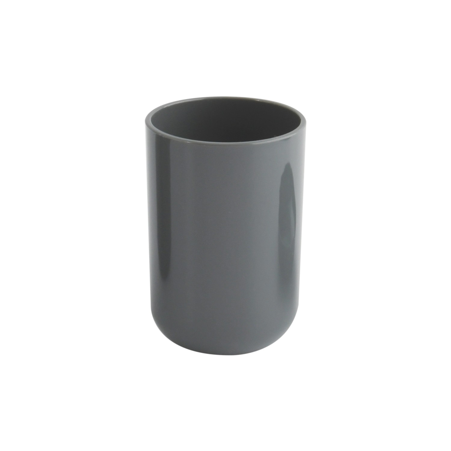 MSV Zahnputzbecher Inagua Polystyrol Ø 7,1 cm x 10,5 cm Dunkelgrau günstig online kaufen