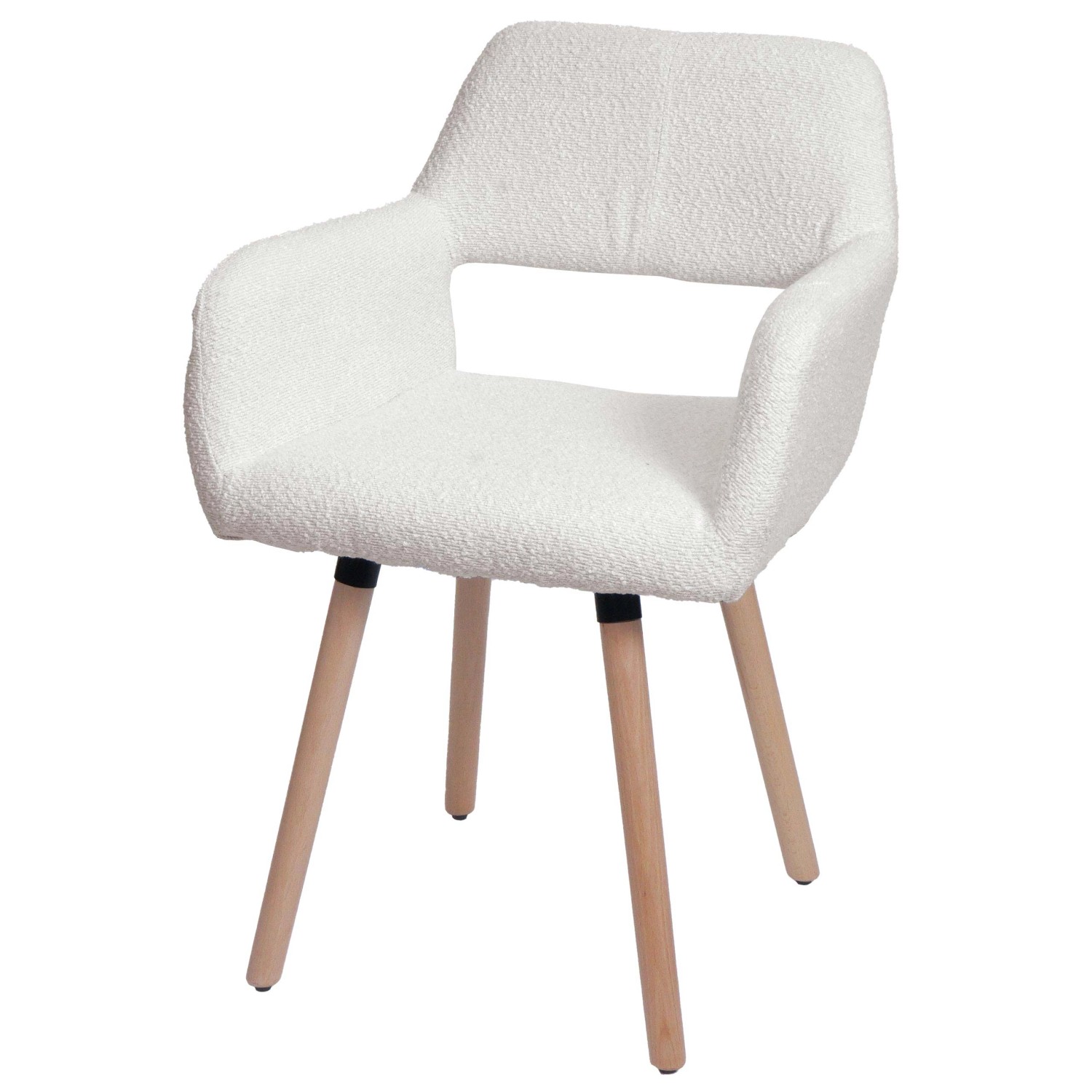 MCW Esszimmerstuhl A50 II Creme Stoff/Textil Boucle 450g/m² günstig online kaufen