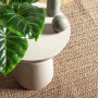 Beiger Outdoor-Teppich ZIZUR 120x120 cm in Jute-Optik, aus Polypropylen, für Innen & Außen.