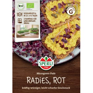 Sperli Microgreen Bio-Radieschen Rot Nachfüllpads: Keimpads für würzig-scharfe Sprossen.