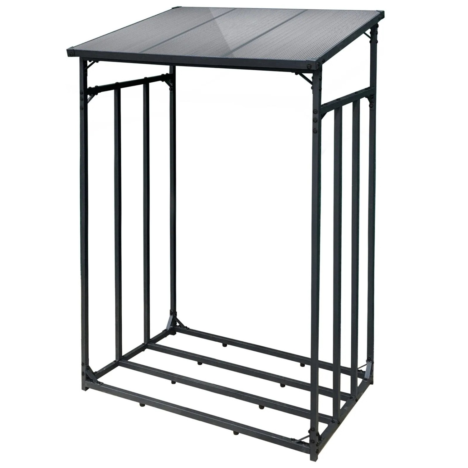 Toboli Kaminholzregal Außen 133X83X185Cm Metall Outdoor Brennholzlager Feuerholz