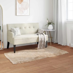 vidaXL Kunstschaffell Teppich Tafalla Beige 60 x 110 cm Polyester 42021477
