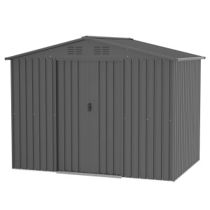 Tepro Metallgerätehaus Flex Shed X-Large in Anthrazit, ideal zur Aufbewahrung von Gartengeräten.