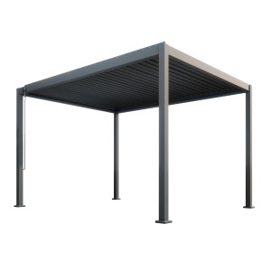 Dreamgarden Pergola 5 x 4 x 2,5 m Florenz Manuell Anthrazit Lamellendach