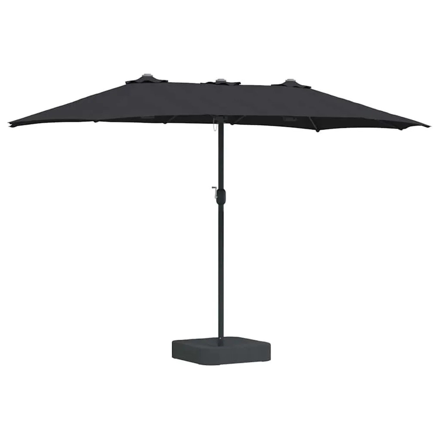 vidaXL Gartenparasol Schwarz 385 x 209 x 244 cm Stoff 42003281 günstig online kaufen