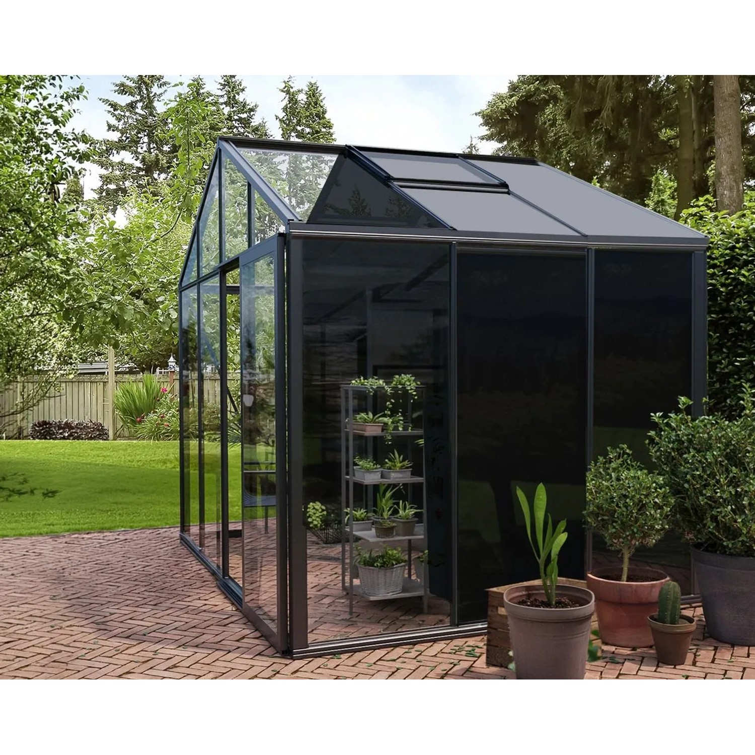 Bloomcabin Premium-Qualität Gewächshaus Klassik mit Mittlerem Integriertem Stauraum GHCMS9