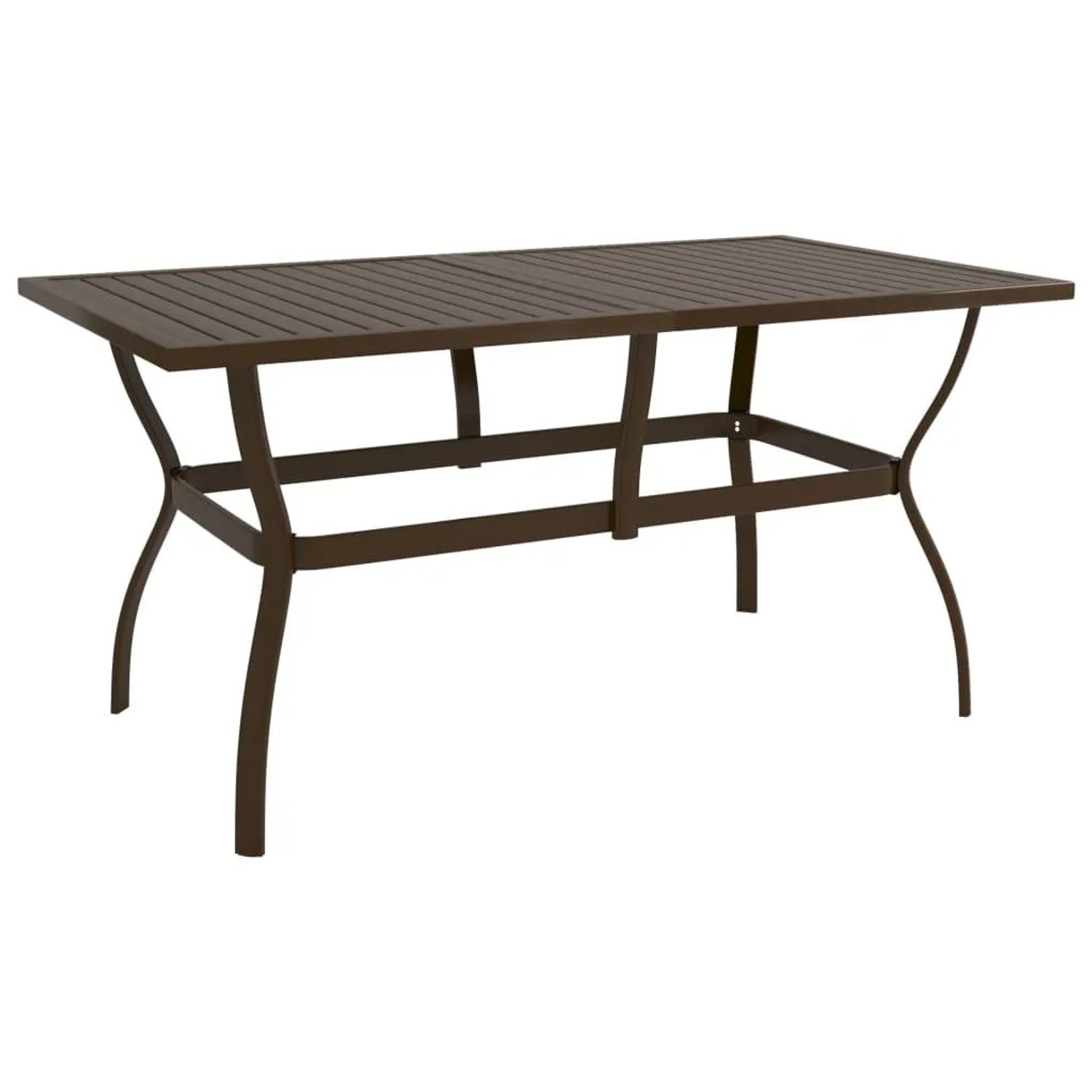 Furnicato Gartentisch Braun 140x80x72 Cm Stahl
