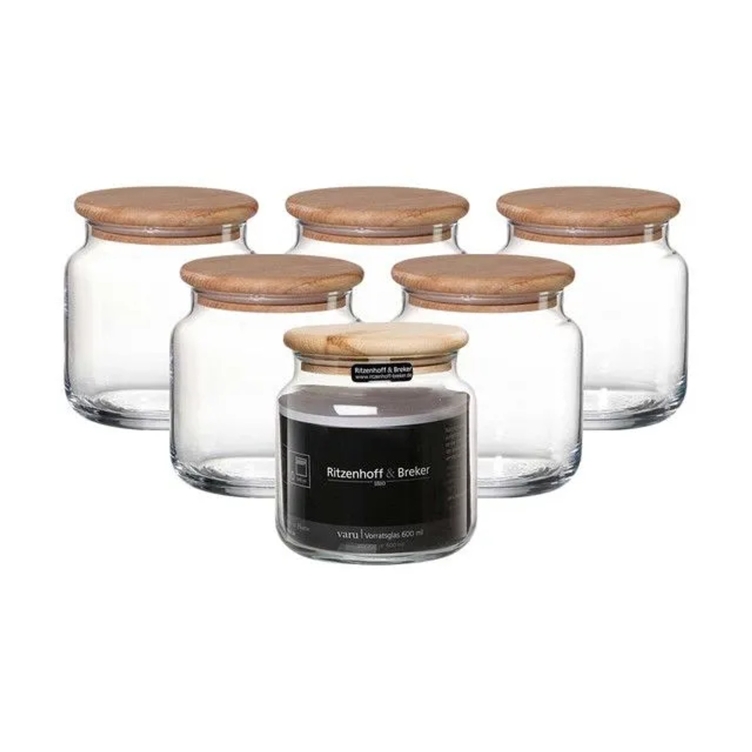Ritzenhoff & Breker Varu Vorratsgläser 600 ml 6er Set