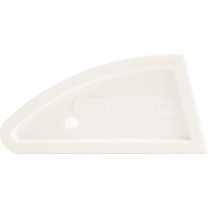 Weißer Fugenglätter Universal in Winkelform für breite Fugen, Detailaufnahme.