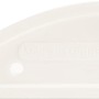Weißer Fugenglätter Universal in Winkelform für breite Fugen, Detailaufnahme.