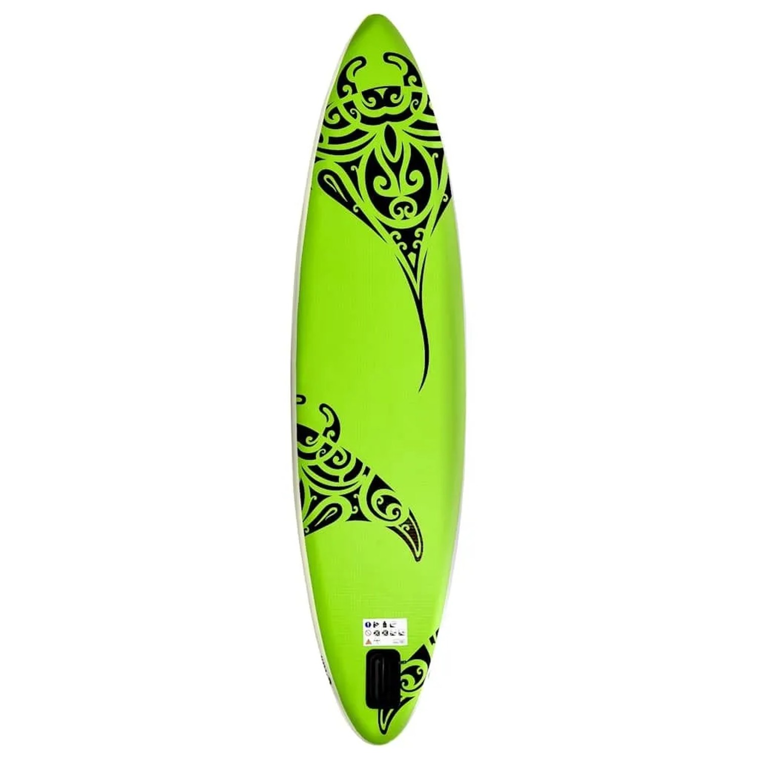 Grünes vidaXL Stand Up Paddle Board mit schwarzem Muster, Wassersport.