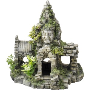 Ebi Dekor Angkor Wat, detailreiche Tempelruine als Dekofigur für Aquarien.