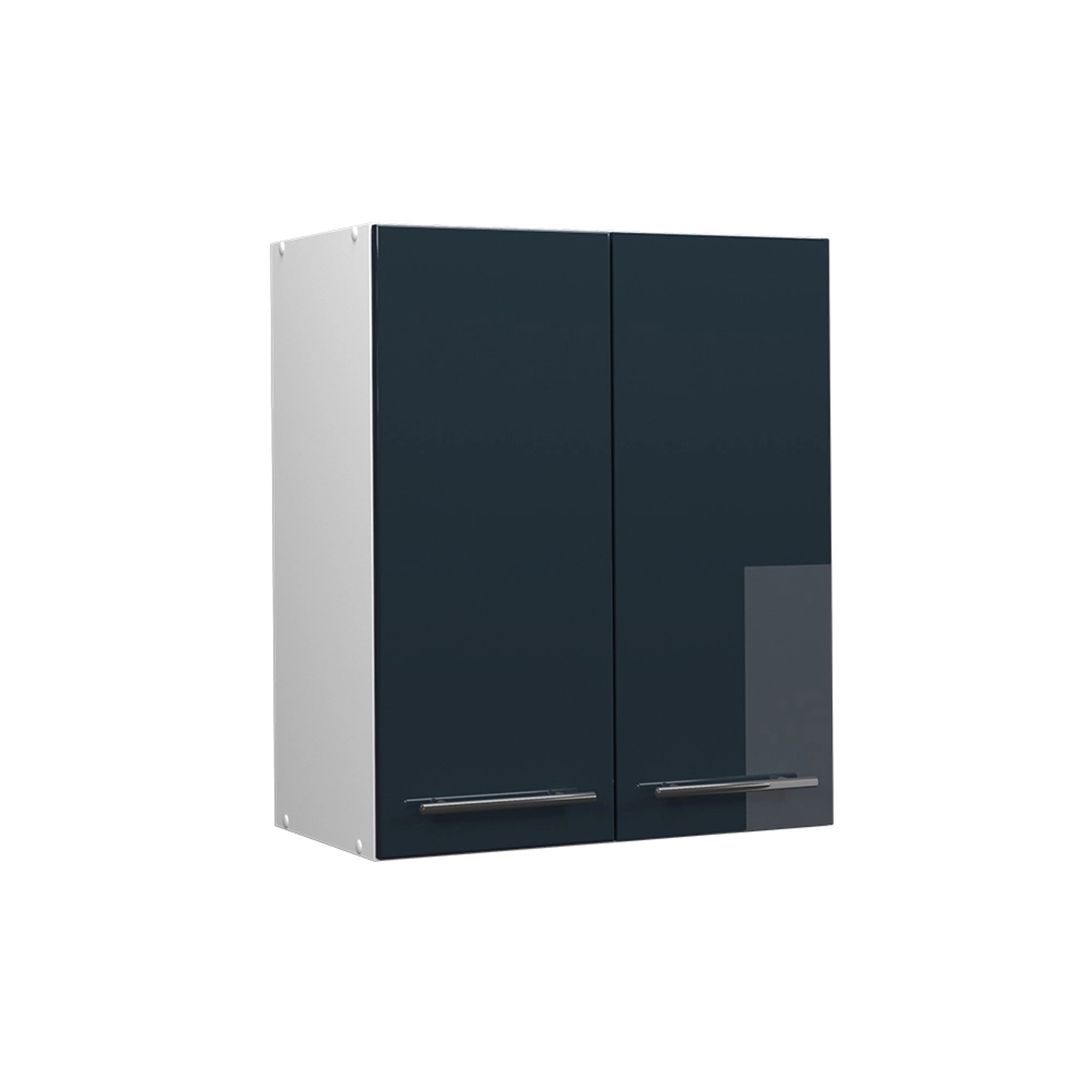 Thumbnail - Vicco Hängeschrank Fame-Line Hängender Küchenschrank Dunkelblau Hochglanz/Weiß 60 cm
