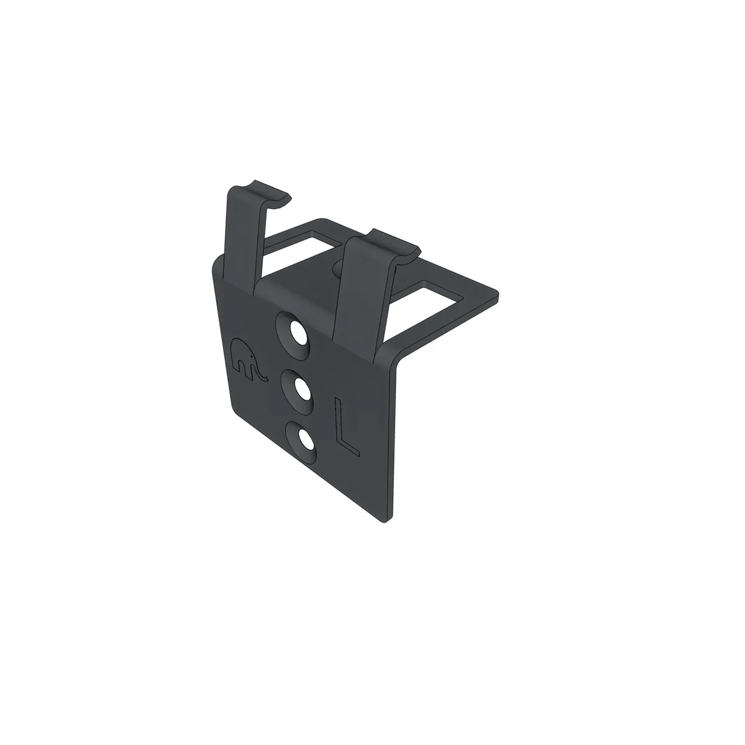 elephant® Terrassen-Startclip für Loggia 2,8 x 8,9 x 23,3 cm Schwarz - 16 Stk.