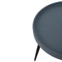 Detailansicht: Runder, grauer Tisch aus der Svita Philly Sitzgruppe, Teil des 3-teiligen Balkonmöbel Sets.