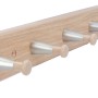 Siro Hakenleiste mit 5 Haken, Holzeffekt Rotbuche, Länge 400mm.
