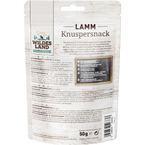 Wildes Land Katzen-Snack Lamm & Apfel, getreidefreier Knuspersnack für Katzen.
