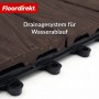 Braune WPC Klickfliese Noble 3D mit Drainage für Terrasse, 30x30 cm.