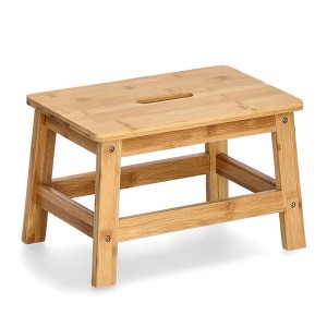 Zeller Fußbank aus Bambus, 25x26x38,5 cm, ideal als Tritthocker oder Sitzgelegenheit.