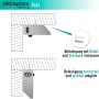 Montage der schwenkbaren Oktaplex Aluminium Unterbauleuchte, horizontal und vertikal möglich.
