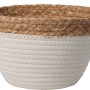 Naturfarbener Aufbewahrungskorb, 3-fach sortiert, Ø 22 cm, aus Baumwolle und Wasserhyazinthe.
