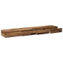 vidaXL Bettschubladen aus Altholz-Holzwerkstoff, 180 cm, mit geöffneten Schubladen. Praktische Nachttisch-Aufbewahrung.