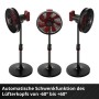 Einhell Akku-Ventilator GE-CF 18/320 P Li-Solo, schwarz-rot, mit Akku. Höhenverstellbarer Standventilator.