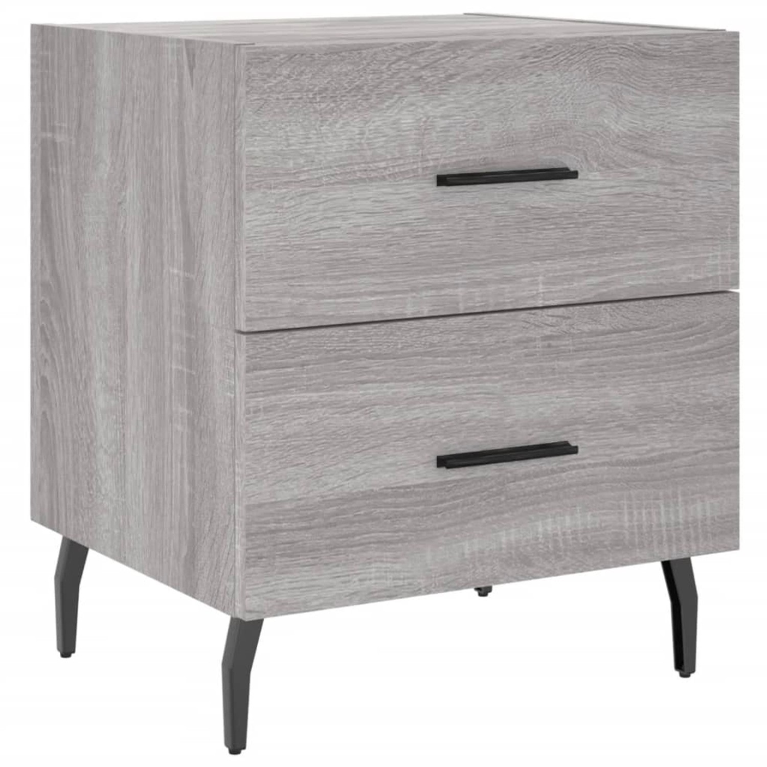 vidaXL Nachttisch Grau Sonoma 40x35x47,5 cm Holzwerkstoff Modell 10 günstig online kaufen