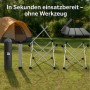 BigDean Campingtisch faltbar: Tragetasche, Klapptischbeine und Tischplatte im Aufbau. Ultraleicht für Outdoor & Camping.
