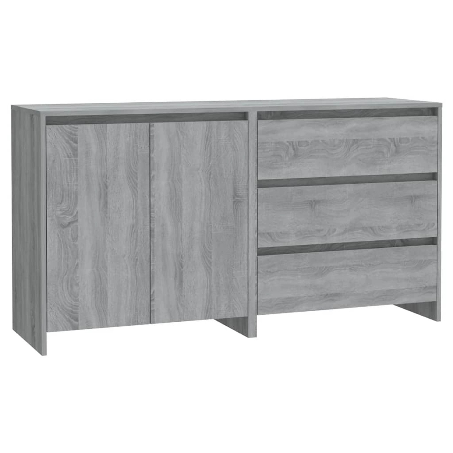 vidaXL 2-Tlg Sideboard Grau Sonoma Holzwerkstoff 3098063 günstig online kaufen