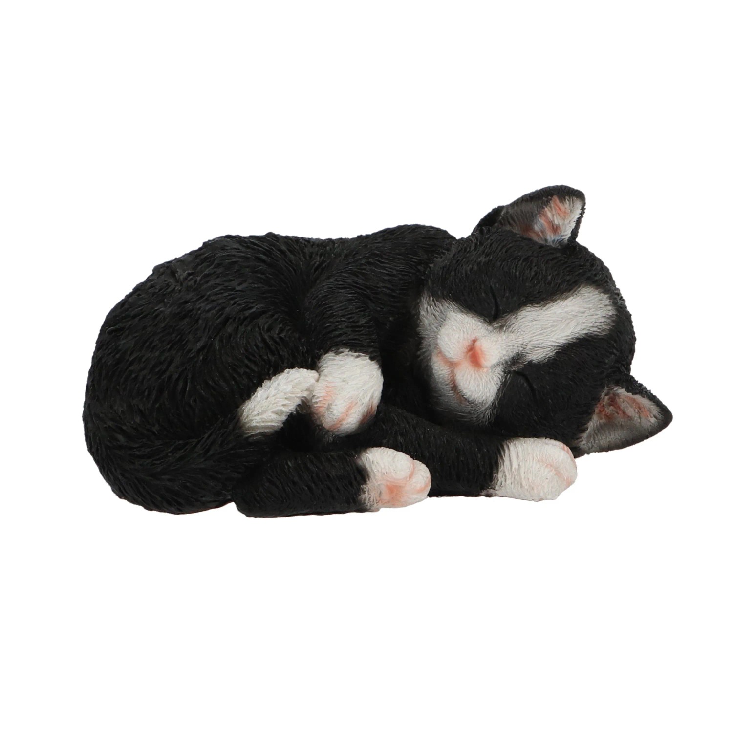 Schlafendes Katzenbaby als Deko-Figur für Haus und Garten, 15 cm.