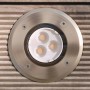Lucande AVA LED Bodeneinbauleuchte, 3-flammig, Alu, wasserdicht, warmweiß für Terrasse & Garten.