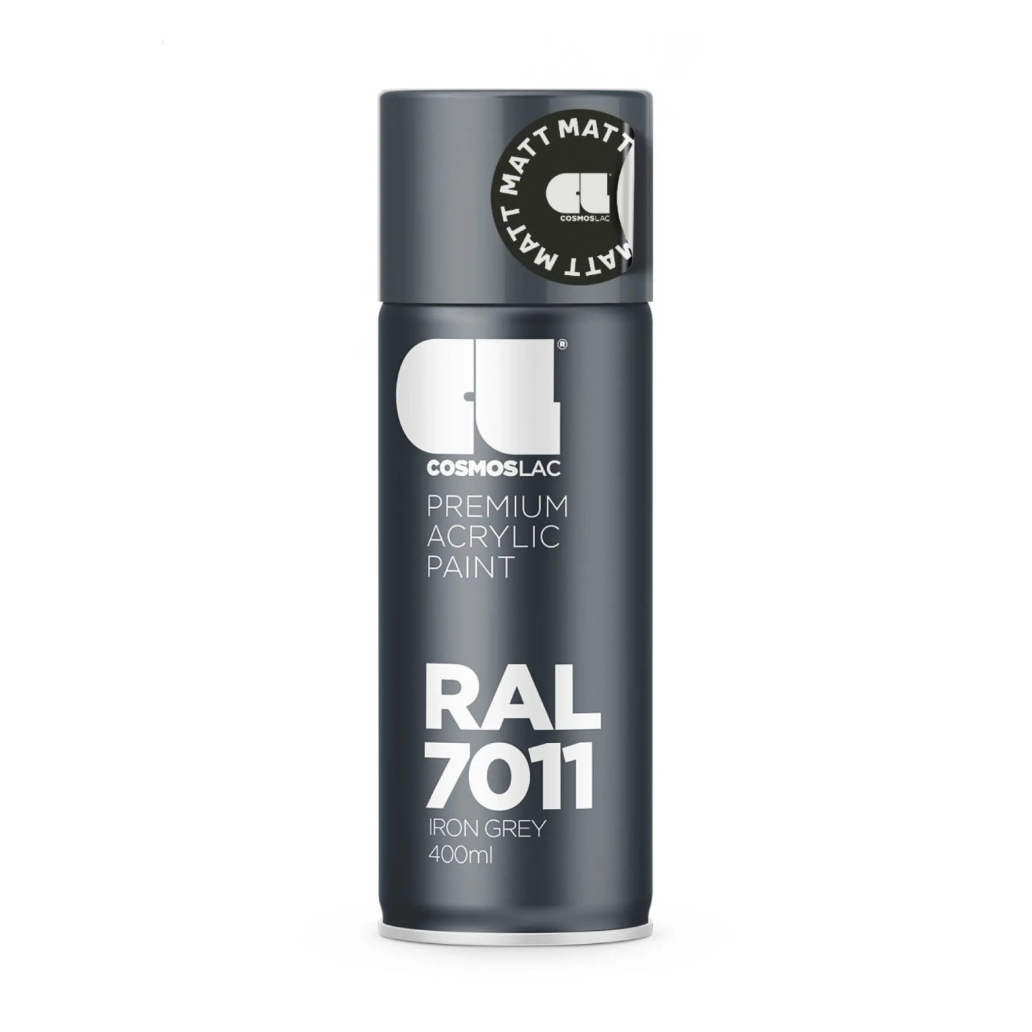 COSMOS LAC Acryllack Sprühdose in Vielen RAL Farbtönen  400ml Spraydose Perfekt für DIY Upcycling  RAL 7011 Eisengrau Ma...