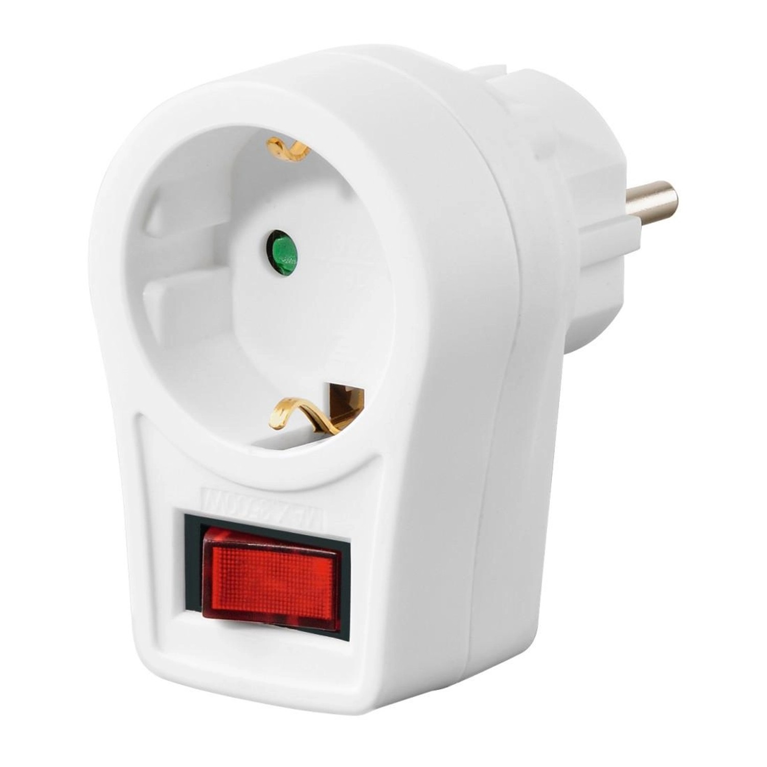 Hama Steckdosenadapter Schutzkontakt-Steckdose Schalter Weiß günstig online kaufen