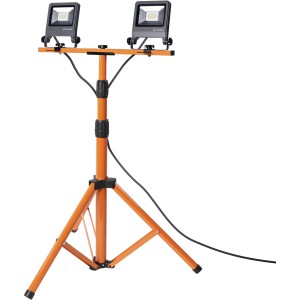 Ledvance LED-Baustrahler Worklight Tripod mit Stativ, 2 kaltweiße Leuchten (20W), höhenverstellbar.