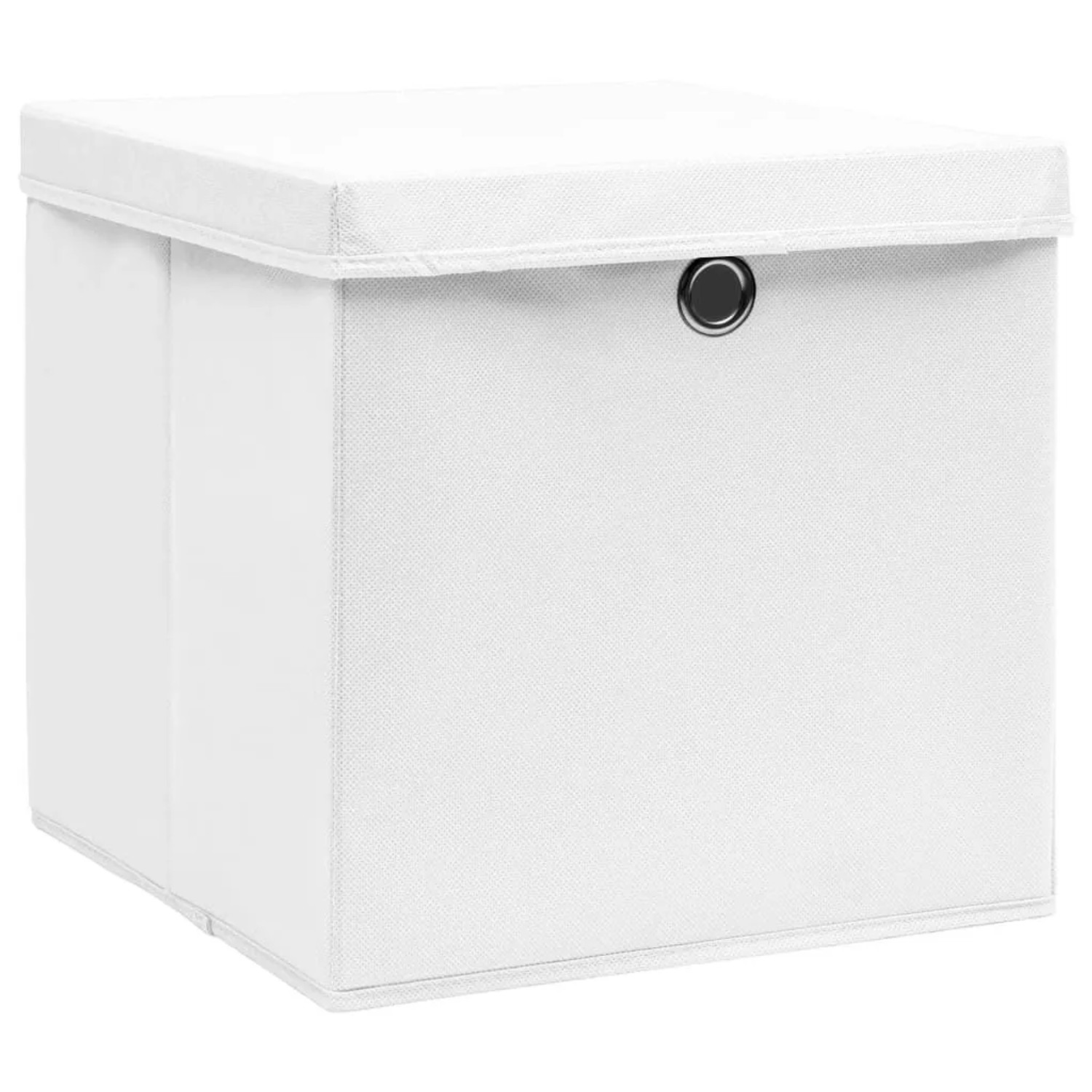 vidaXL Aufbewahrungsboxen mit Deckeln 10 Stk 28x28x28 cm Weiß 325210
