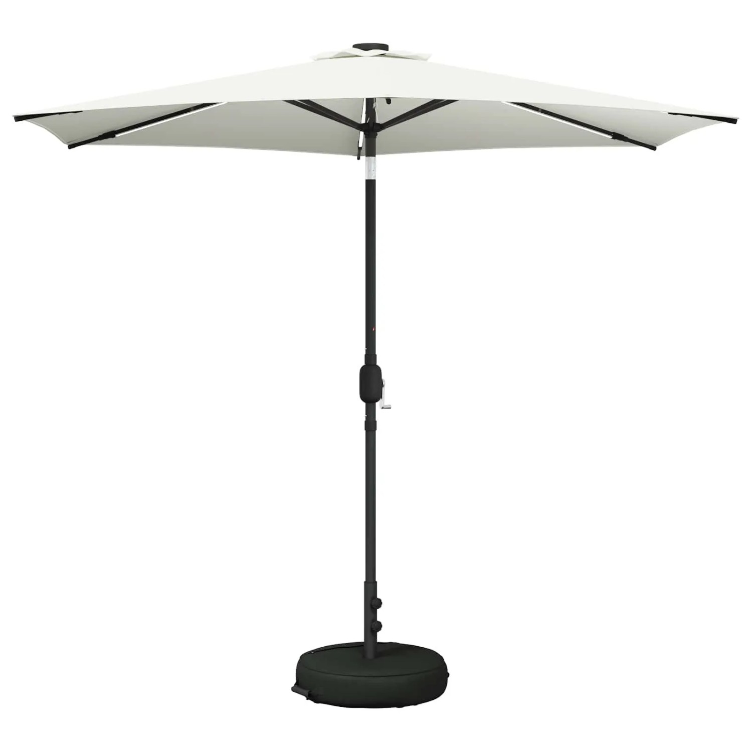 vidaXL Gartenparasol mit LED-Lichtern und Sockel 270 x 270 cm 42036258