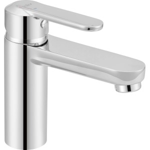 Glänzende baliv Waschtischarmatur WT-570 aus Chrom mit Einhebelmischer. Modernes Design für Waschbecken.