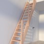 StarWood Treppe Samos Buche mit Edelstahlgeländer, ganze Stufen, für den Innenbereich.